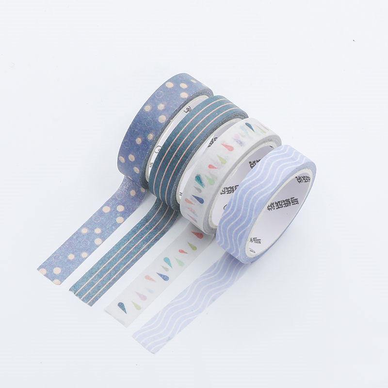 Decorative Tape - Pastel Washi Tape Set - Simple Pattern - Purple