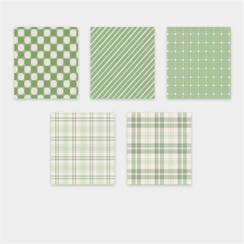 Scrapbooking Paper - Decorative Paper - Grid Pattern - Green