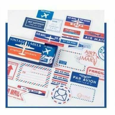 Decorative Stickers - Vintage Label Stickers - Air Mail