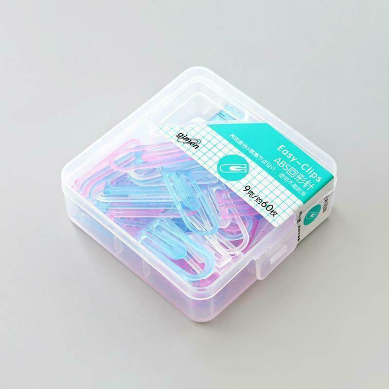 Paper Clips - Colorful Plastic Paper Clips - Pink & Blue