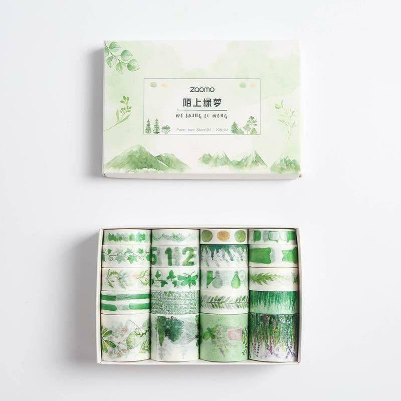 Washi Tape Sets - Washi Tape Set - Pastel Patterns - Green