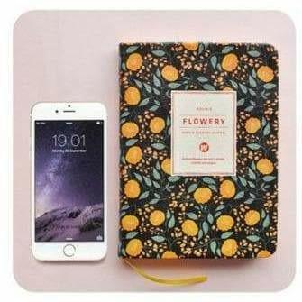 Notebooks - Flowery Notebook - Yellow / L