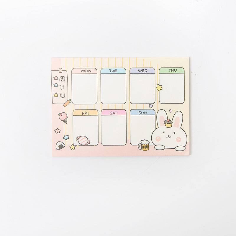 Sticky Notes - Large Sticky Notes - Cute Bunny - Weekly Plan