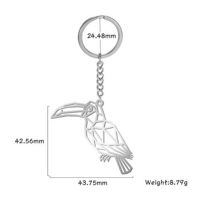 Keychains - Geometric Keychain - Bird