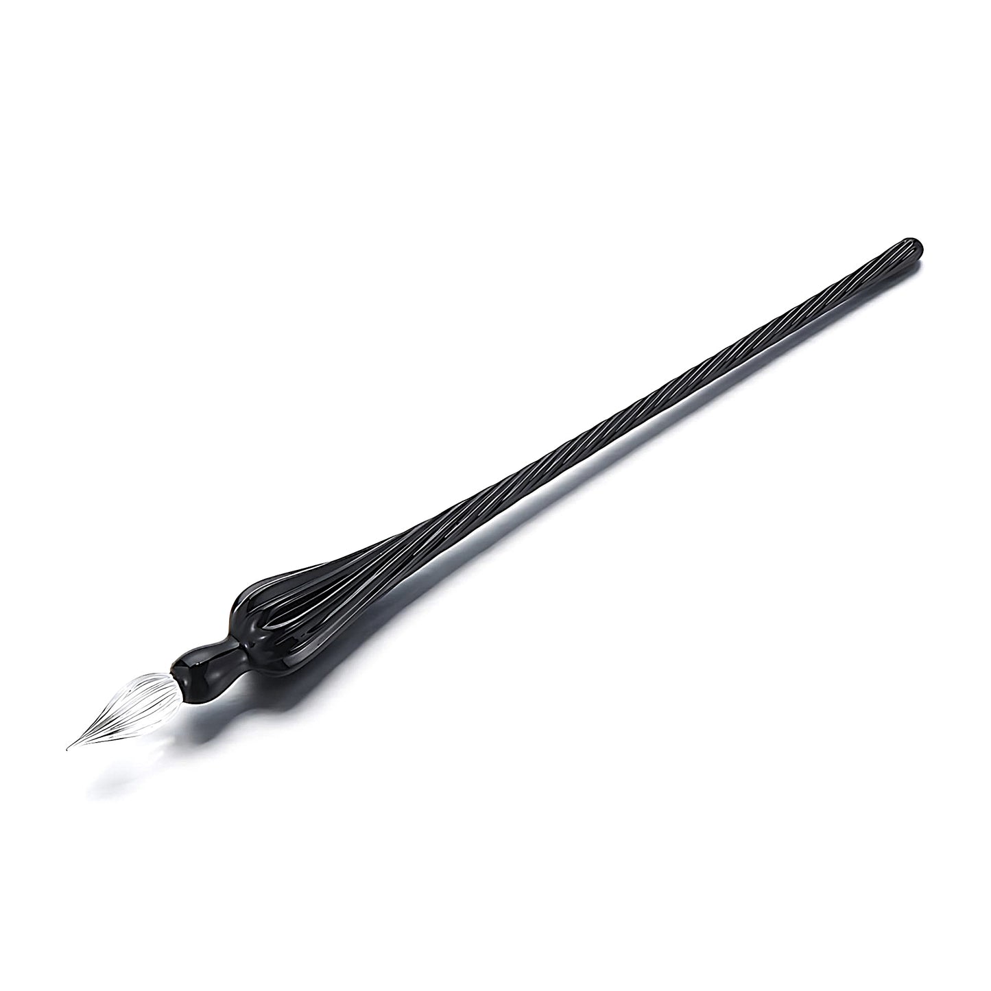 a black glass dip pen