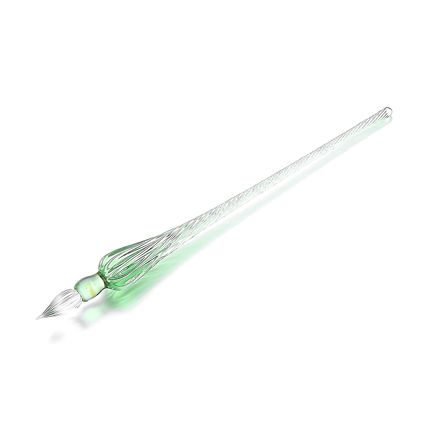 a green glass dip pen