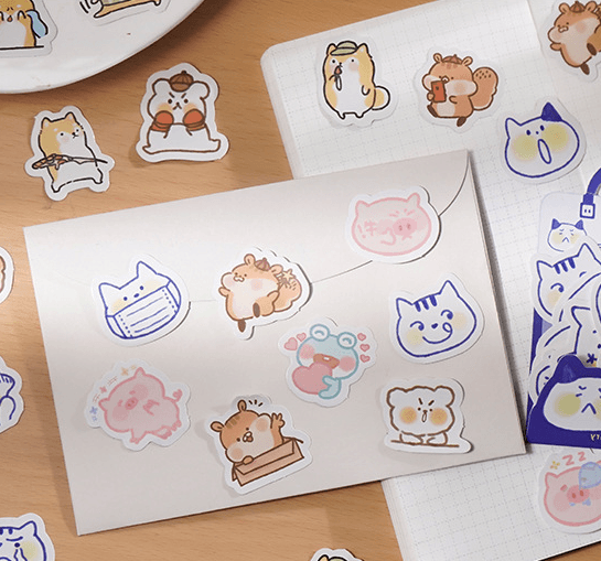 Decorative Stickers - Kawaii Stickers - Cute Animals -