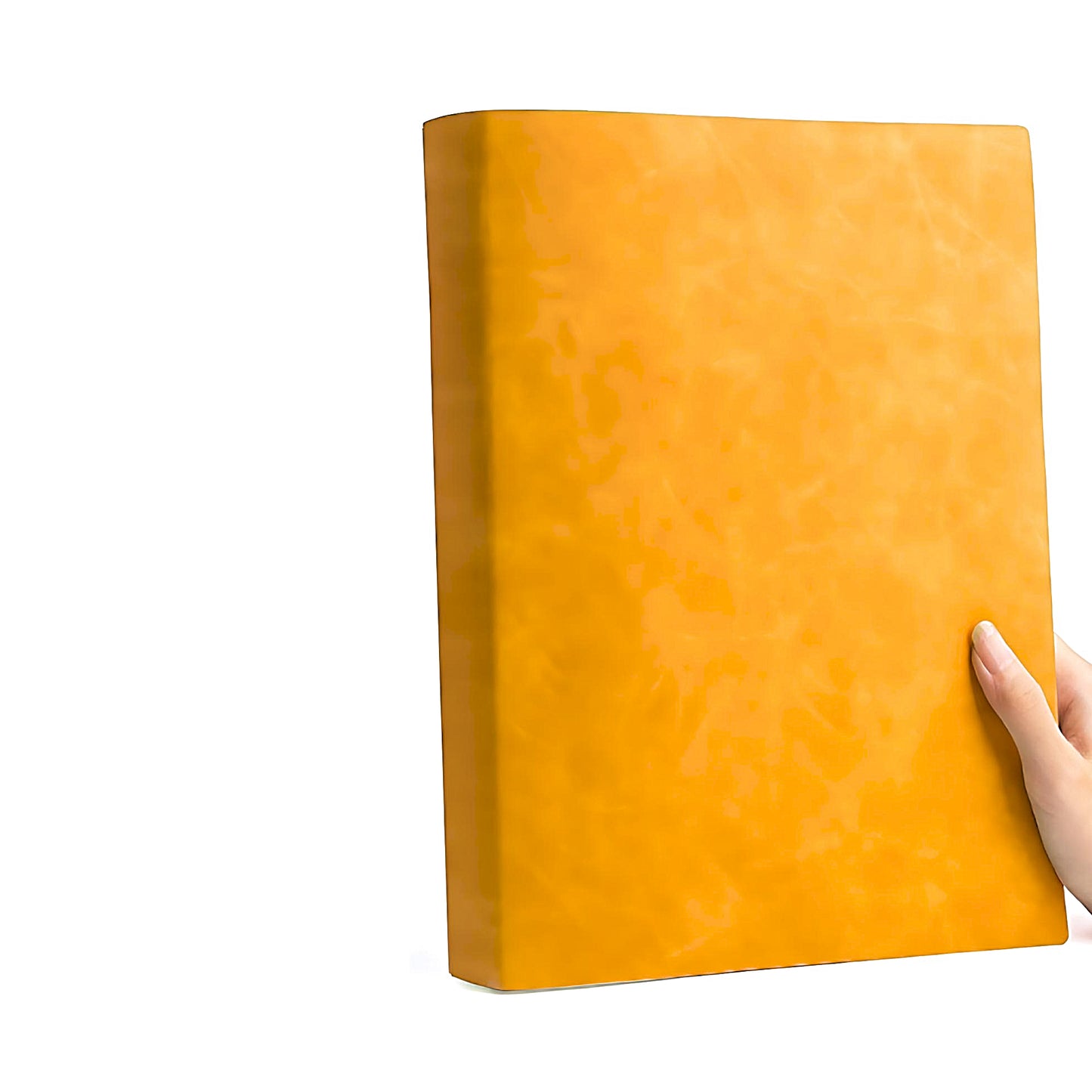 a thick notebook of yellow color